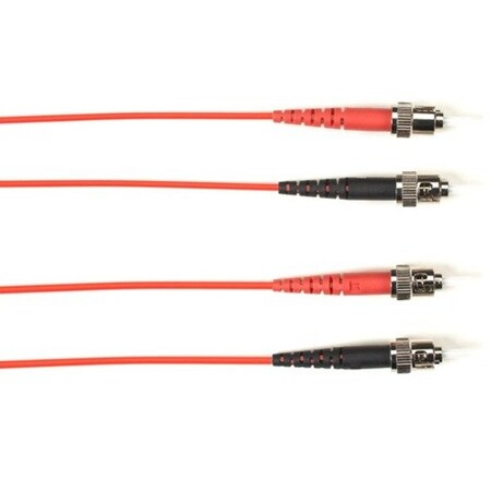 Black Box 10 Gig Mm Fo Patch Cable Duplx, Pln, Rd, FOCMP10-005M-STST-RD